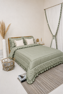 روتختی چیندار ( فولدر دوزی ) سبز سیج